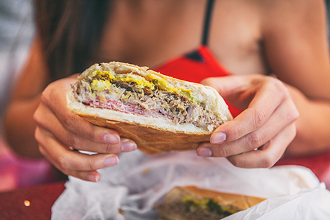 A stock photo of a Cuban sandwich.