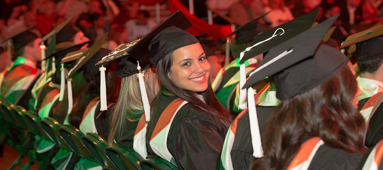 A student at the graduation ceremony.